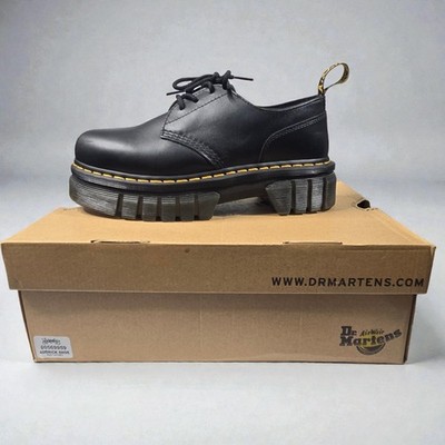 Dr. Marten Audrick 3-eye Platform Lace Up Shoe Nappa Lux Black Leather Size 10