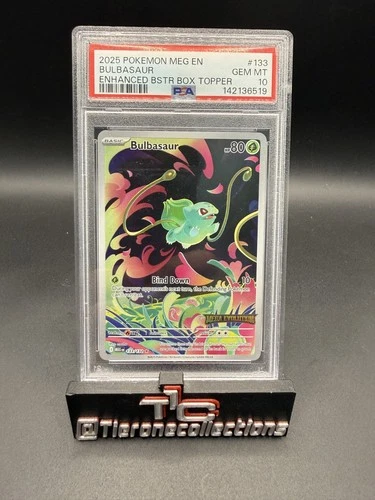 2025 POKEMON MEG EN-MEGA EVOLUTION ENHANCED BOX TOPPER BULBASAUR PSA 10