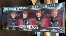 FUNKO Sons Of Anarchy Mini Wacky Wobbler Set JAX, CLAY GEMMA, OPIE In Box