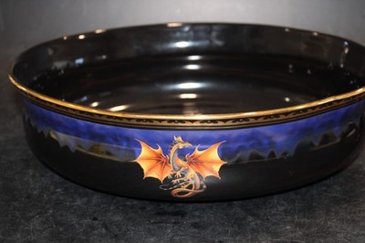 Franklin Mint Dragon Dynasty Oval Bowl 12 1/4''