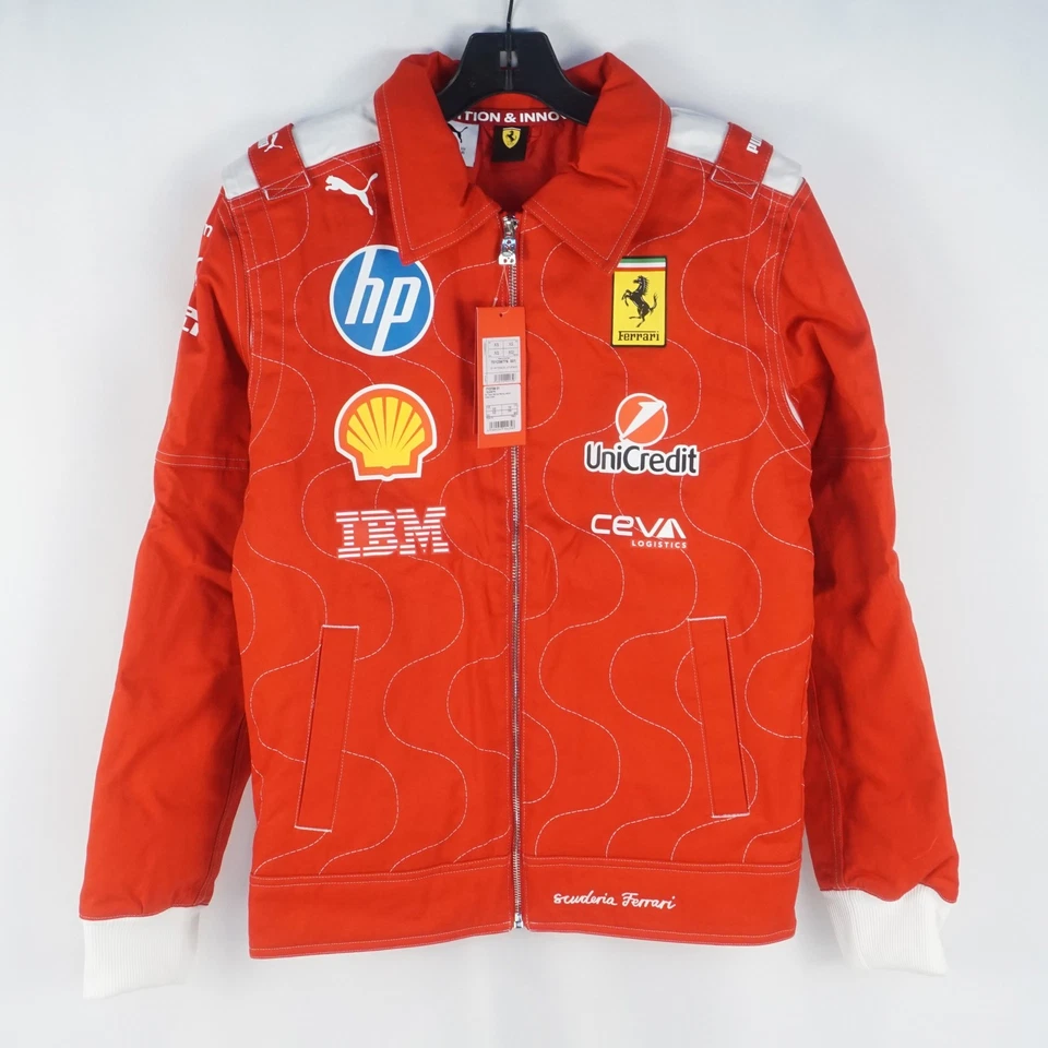 PUMA Scuderia Ferrari F1 Monza Team Full-Zip Racing Jacket In Red - Men's XS