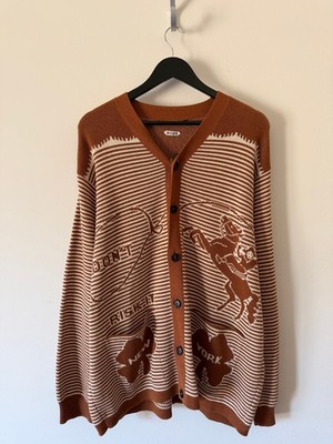 Bode Buckaroo Cardigan - Size XL - Brown - NEW