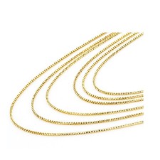 18K Yellow Gold Filled Tarnish-Resist Shiny 16 inch 2 mm wide Box Chain Necklace