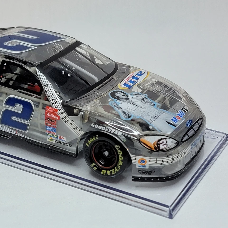 Rusty Wallace #2 Miller Elvis 25th Anniversary Clear 2002 Taurus 1:24 Diecast - Image 4 of 4