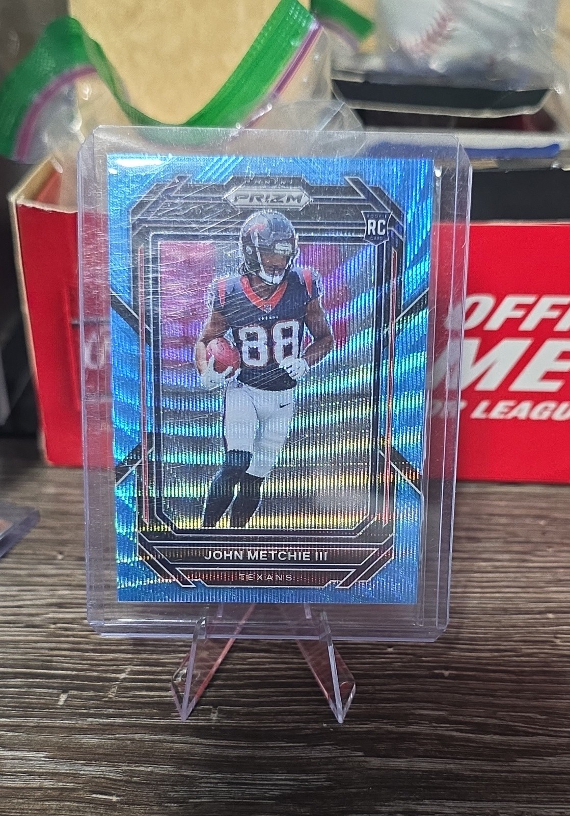 2022 Panini Prizm - Rookies John Metchie III #316 Blue Wave Prizm /199 (RC)