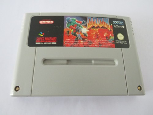 Carro de cartucho de juego Doom SNES Super Nintendo PAL UK - Imagen 1 de 2