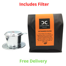 Vietnamese Coffee Blend x 250 grams - Ground Coffee includes Filter/Phin.