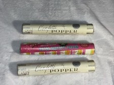 Confetti Popper W/Stars, Hearts, Flower, Butterflies, Streamer 10  Set of 3 New