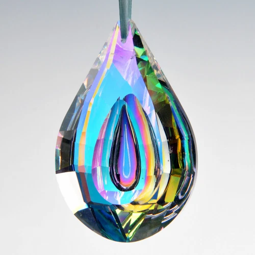 10Pc Rainbow Glass Crystal Chandelier Lamp Part Prism Hanging Drop Pendant38mm - Picture 3 of 3