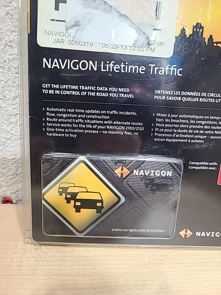 Navigon 2100/2120 Automotive Lifetime Traffic Activation Card New Sealed - Image 2 of 4