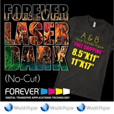 Forever Laser Dark-No-Cut A-PAPER + B-PAPER Heat-Transfer-Paper FREE SHIPPING