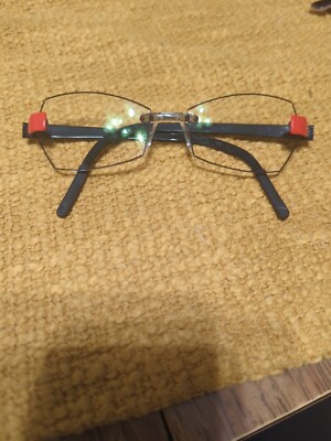 Swissflex SFR-M Red/Black Rimless Black Beveled liner. EUC.