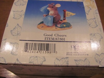 NIB Fitz & Floyd Charming Tails ''GOOD CHEERS'' Figurine 87/801
