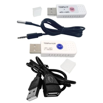 USB Temperature Data Logger Reusable Recorders High Accuracy External Sensors