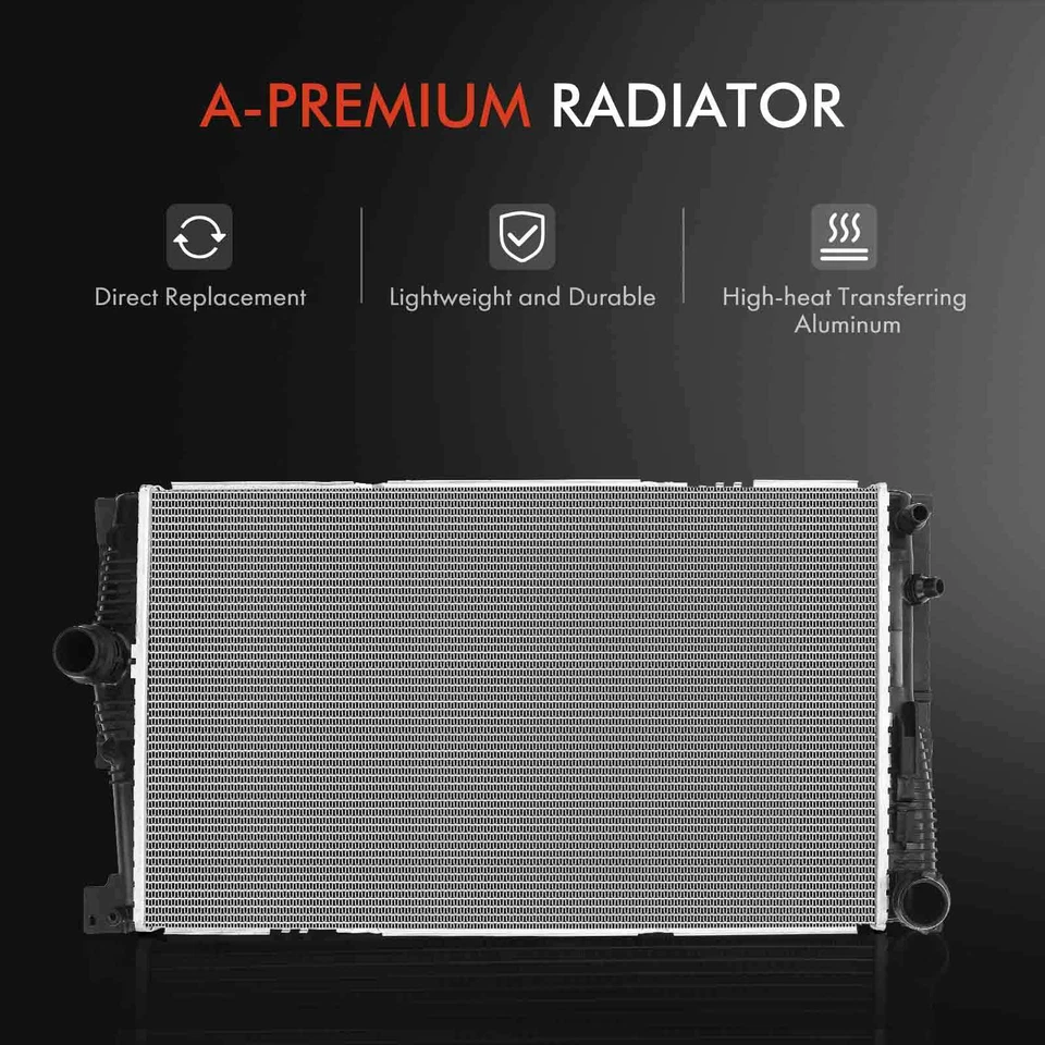 Radiator & Cooling Fan w/ Shroud Assy Kit for BMW 528i 528i xDrive 12-16 L4 2.0L - Изображение 4 из 4