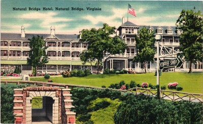 Natural Bridge Hotel Natural Bridge Virginia VA C1930 Linen Vintage Postcard