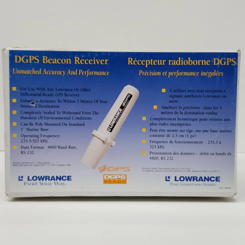 Receptor de baliza Eagle Lowrance DGPS NUEVO EN CAJA SELLADA 051-1553-00 Foto 2 de 4