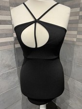 BNWT Missguided Strap Detail Keyhole black bodycon mini dress in size 8