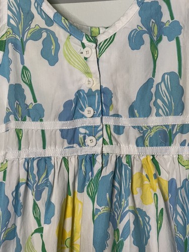 Lilly Pulitzer Tank Dress Youth Size 8 Multi Floral Sleeveless Round Neck Button - Picture 4 of 6