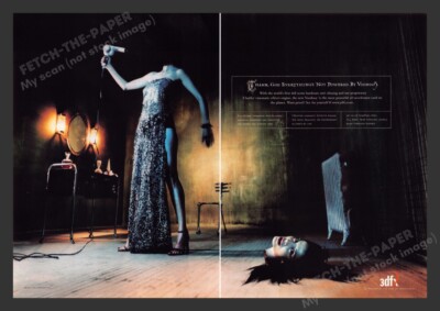 2000 3dfx Woman with her head cut off Video Game Print Advertisement (2 pgs)