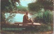 Victorian Style Man Thinking Vintage RPPC B114