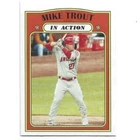 2021 Topps Heritage Los Angeles Angels Mike Trout In Action card