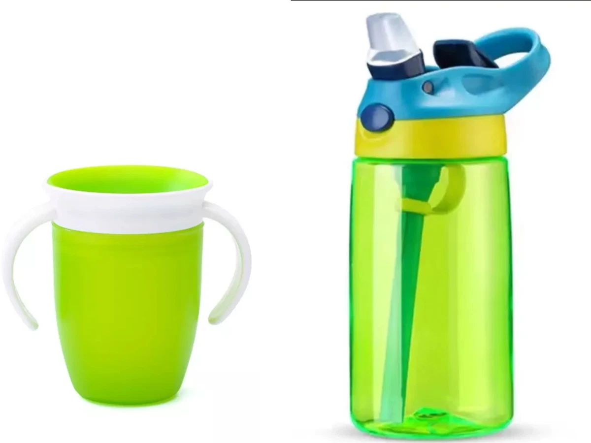 Tommee Tippee Sportee Non-Spill Water Bottle, 12m+, 10oz, Green & Blue