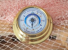Tideuhr / Gezeitenuhr  im Bullauge &Oslash; ca. 10 cm Messing Design-Zifferblatt