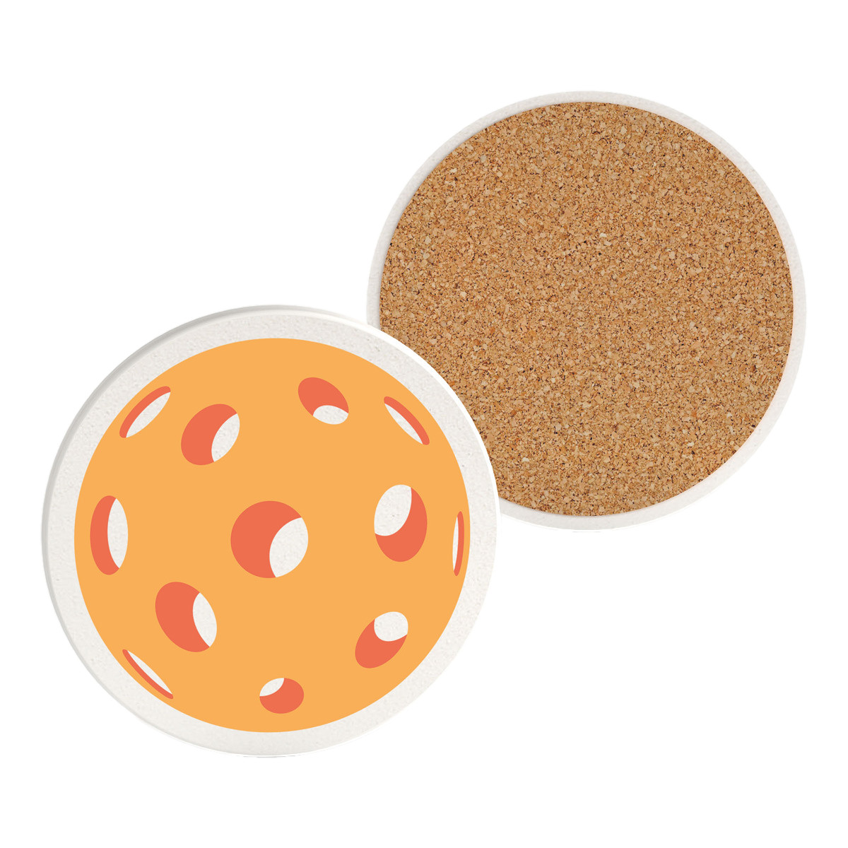 Dink Ceramic Coaster Cork Backed Pickleball Tea Coffee Mug Drinking Glass Mat