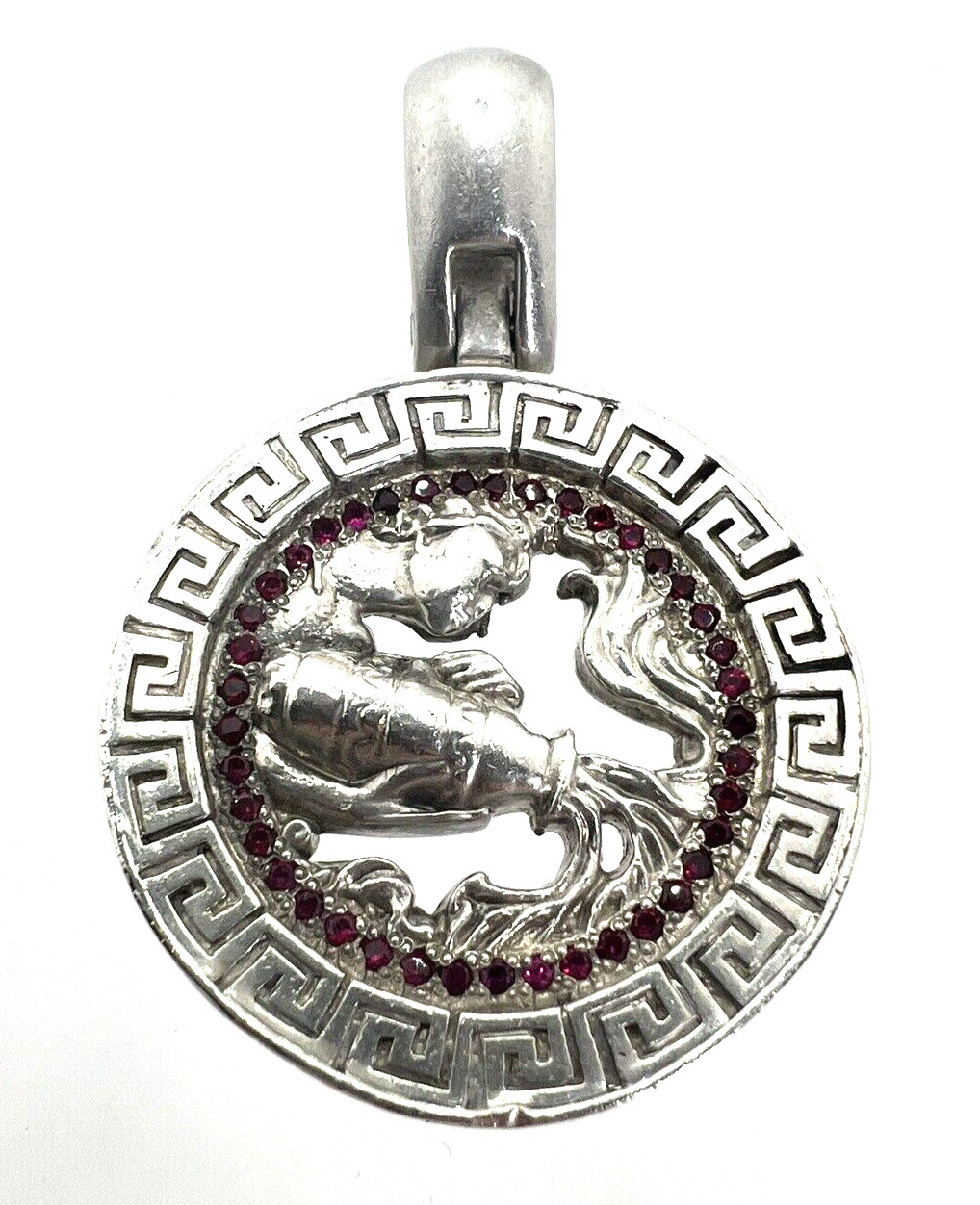 Heavy Solid Sterling Silver 925 Aquarius Zodiac R… - image 1