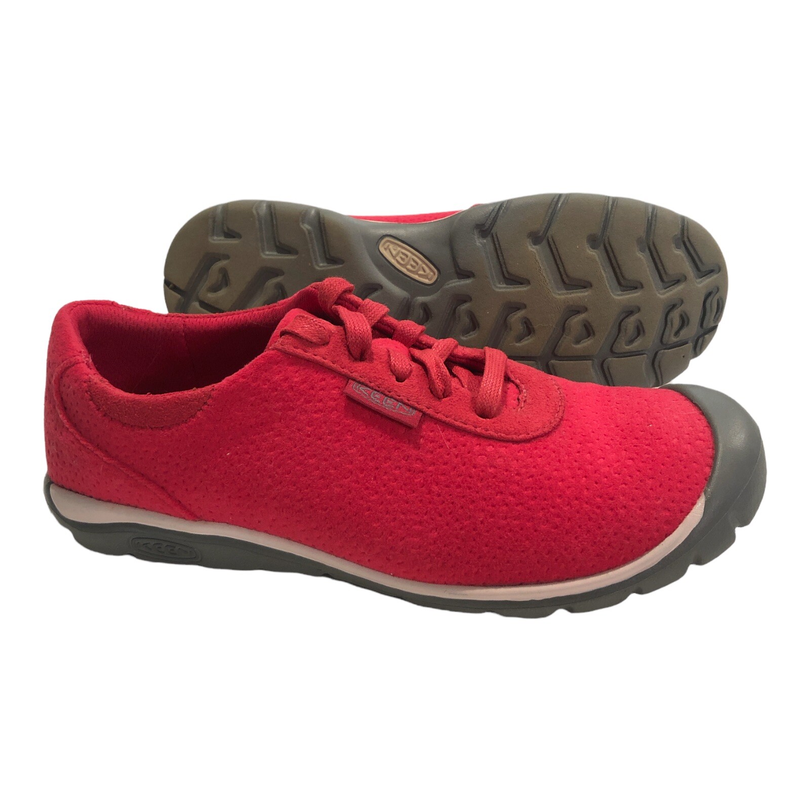 Scarpe da ginnastica Keen Kanga da donna taglia 6 rosse casual escursionismo trail 1009362 usate in ottime condizioni