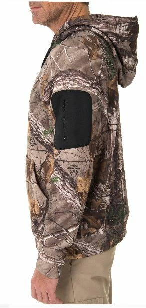 MED Realtree Xtra Men's Performance Tech Fleece Hoodie Camo Order Control Scent - Image 2 of 4