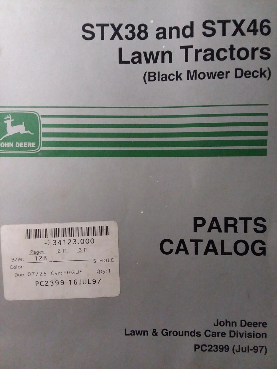 John deere stx38 black deck parts new arrivals
