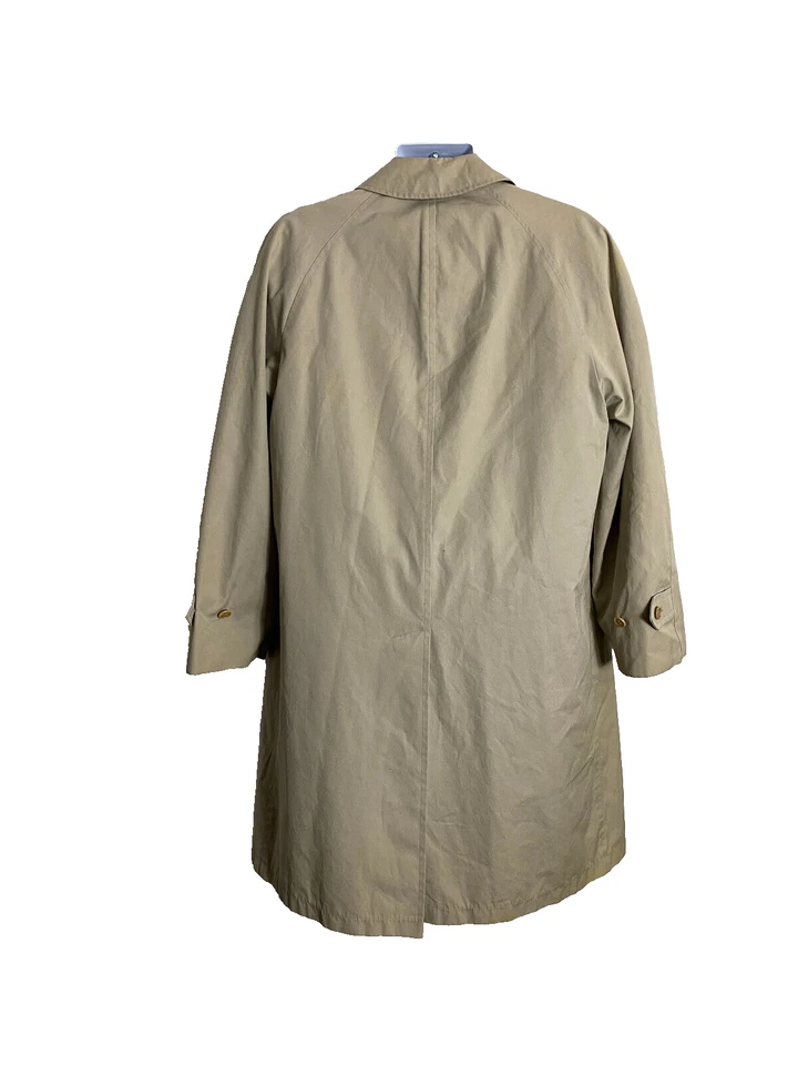 Gabardina Misty Harbor para hombre talla 38 R beige piel sintética forro con cremallera Foto 2 de 4