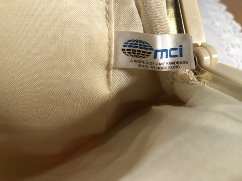 Vintage Made In Hong Kong by MCI Woven Rainbow Clutch Handbag Lined Purse - Picture 5 of 8