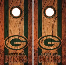 Green Bay Packers Cornhole Wrap Game Skin Decal Wood Design VZ428