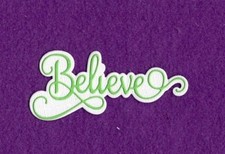 BELIEVE  2 with background die cuts scrapbook cards
