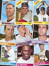 1966 TOPPS BASEBALL SET BREAK #'s 301 - 397  MOST EXMT-NM  PICK YOUR CARDS
