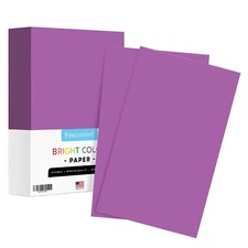 8.5 x 14 Violet Bright Color Paper, Legal Size, 24lb Bond (90gsm), 500 Sheets