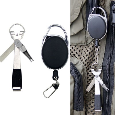 Line Nipper Zinger Retractor Clippers 4 in 1 Fly Fishing Knot Tool Quick C7O6
