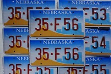 One or More NEBRASKA State License Plate Tags - HIGH QUALITY