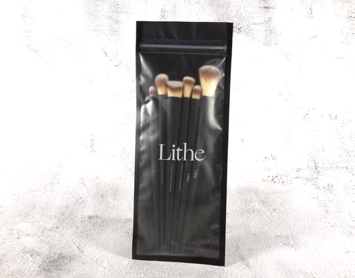 Lithe Beauty 6-Piece Everyday Vegan Brush Set Silicone Handles NEW SEALED POUCH