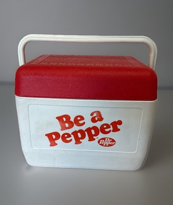 Vintage Dr. Pepper  Be A Pepper  Lunch Cooler / Ice Chest by GOTT Model 1806