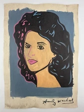 Andy Warhol COA Art Painting Original Drawing Vintage Paper Signed