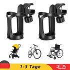 2x Getränkehalter für Kinderwagen, Buggy Halterung für Becher / Dosen / Flaschen