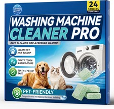 Uproot Clean Washing Machine Cleaner Tablets - 24 Pack for a 12 Month Supply. Fo