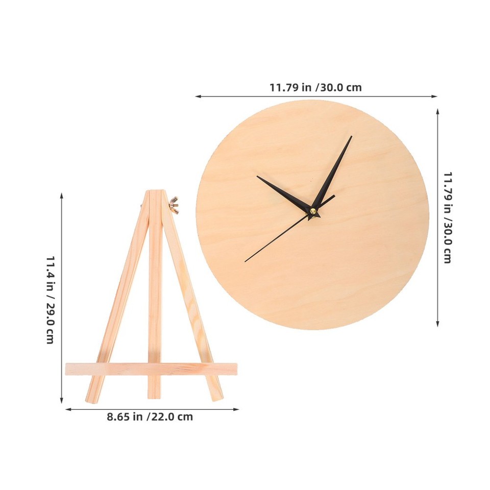 Durable Wooden Clock Base Blank for DIY Painting and Creative Crafting ...