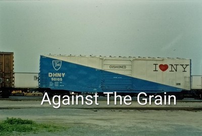 Orig 1986 DHNY D&H Delaware Hudson I Love NY Box Car Railroad Slide M2