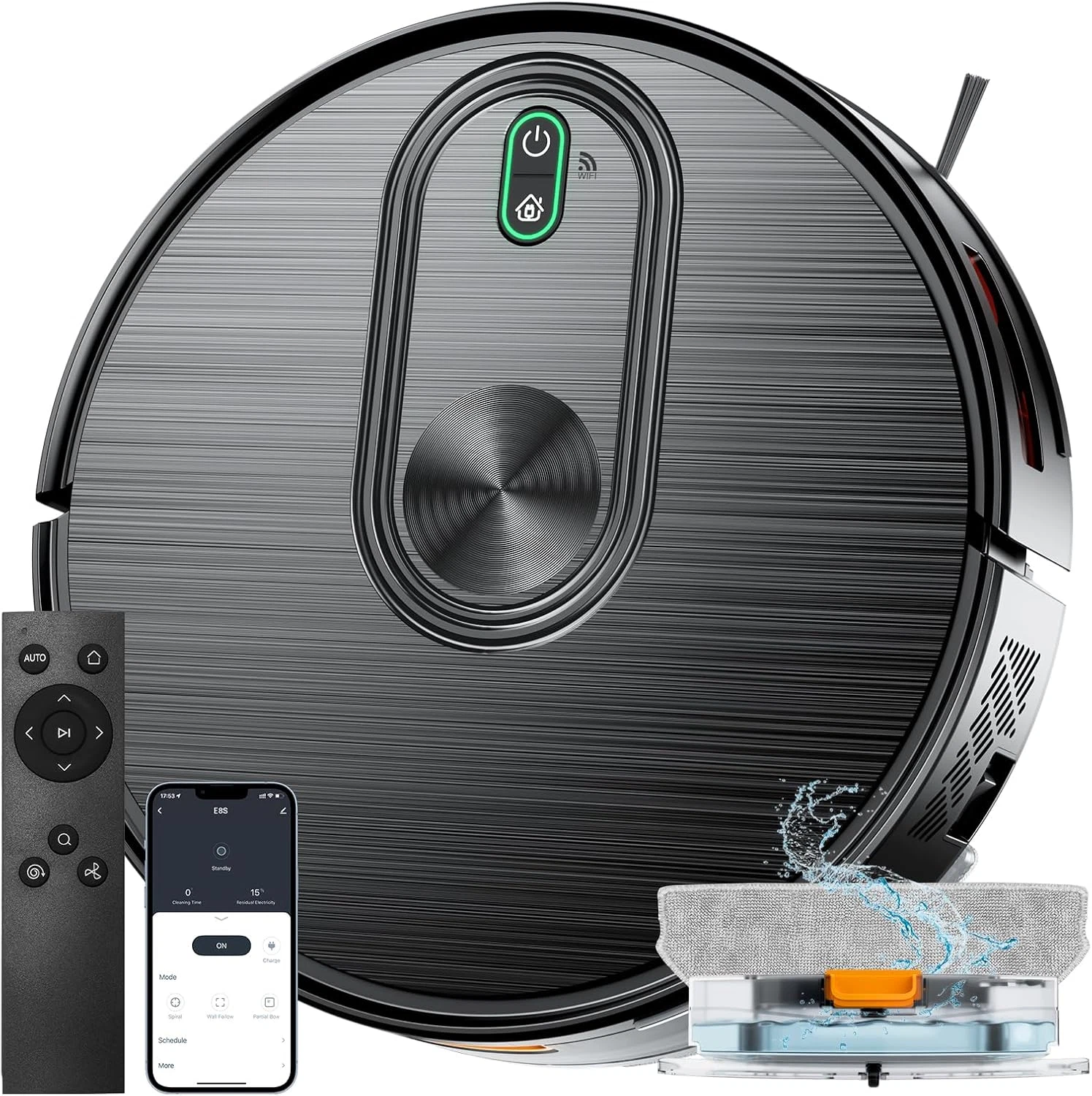 Robot Vacuum and Mop Combo, 6500Pa Strong Suction, 2 in 1 Robotic Vacuum with Gy