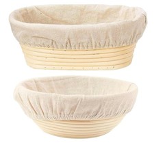 sourdough banneton proofing baskets Set, 10  Oval 9  Round Proofing Basket 2pcs